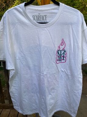NWOT Scarface x Reason Clothing Tony Montana Flame Graphic Tee - XL